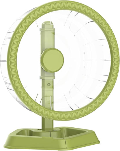 Hamster Exercise Wheels, Quiet Spinner Hamster Running Wheels with Adjustable Stand for Small Animals Dwarf Syrian Hedgehog Gerbils Mice (Green, Large(9.4 inch))