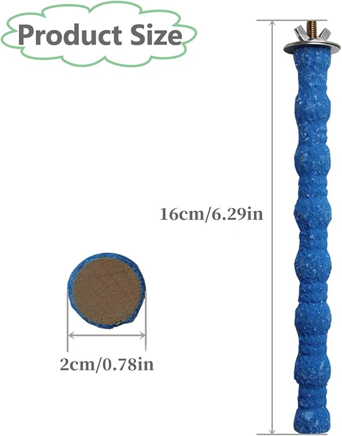 kathson Bird Perch Parrot Stand Cage Accessories Natural Wooden Stick Paw Grinding Rough-surfaced Chew Toy for Cockatiels,Cockatoo,Lorikeet,Conure,Parakeet 5 Pack (Random Color,6.29inch)