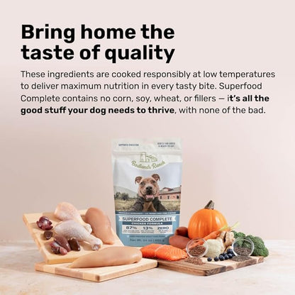 by Katherine Heigl- Superfood Complete, Air-Dried Adult Dog Food - High Protein, Zero Fillers, Superfood Nutrition (64 Ounce (Pack of 2), Chicken)