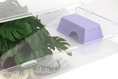 Snake Hide, Leopard Gecko Tank Accessories for Reptile Ball Python Crested Gecko Lizard Bearded Dragon - PurpleHideS