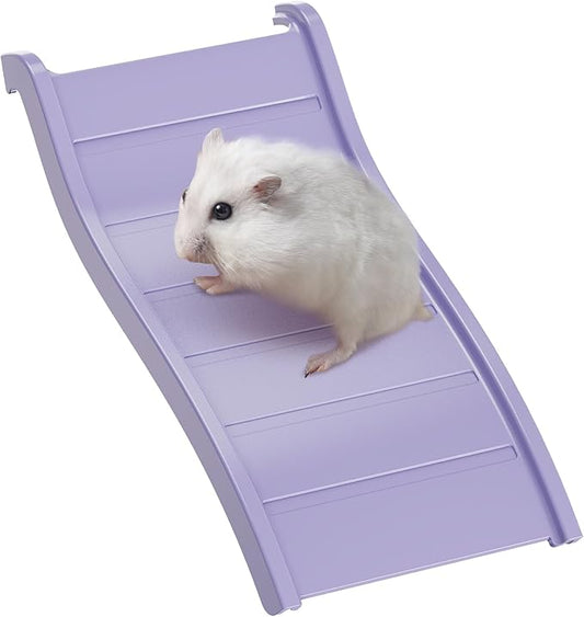 Hamster Ladder Bridge - Waterproof Plastic Climbing Toy, Multi-Color Play & Decor for Hamsters, Gerbils, Mice, and Small Animals (Light Purple, 7.48")