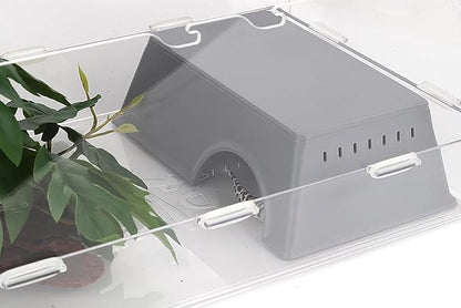 Snake Hide, Leopard Gecko Tank Accessories for Reptile Ball Python Crested Gecko Lizard Bearded Dragon - GrayHideL