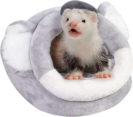 LEFTSTARER Guinea Pig Rat Bed and Hideout for Ferret Hedgehog Sleep and Hide, Hamster Small Pet Animals Supplies Toy Cage Accessories Nest