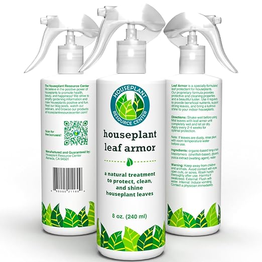 Leaf Armor Spray for Houseplants – Protects Against Fungal Leaf Spots, Bacteria, Pathogens & Yellowing | Natural & Non-Toxic Formula | Ready-to-Use | Made in USA – 8 oz
