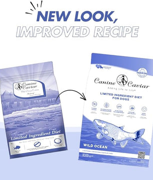 Canine Caviar - Wild Ocean: Herring & Teff Alkaline Dry Dog Food, Limited Ingredients, Gluten-Free, Based on Science & Research, Veterinary Alternative Diet (11 Pound Bag)