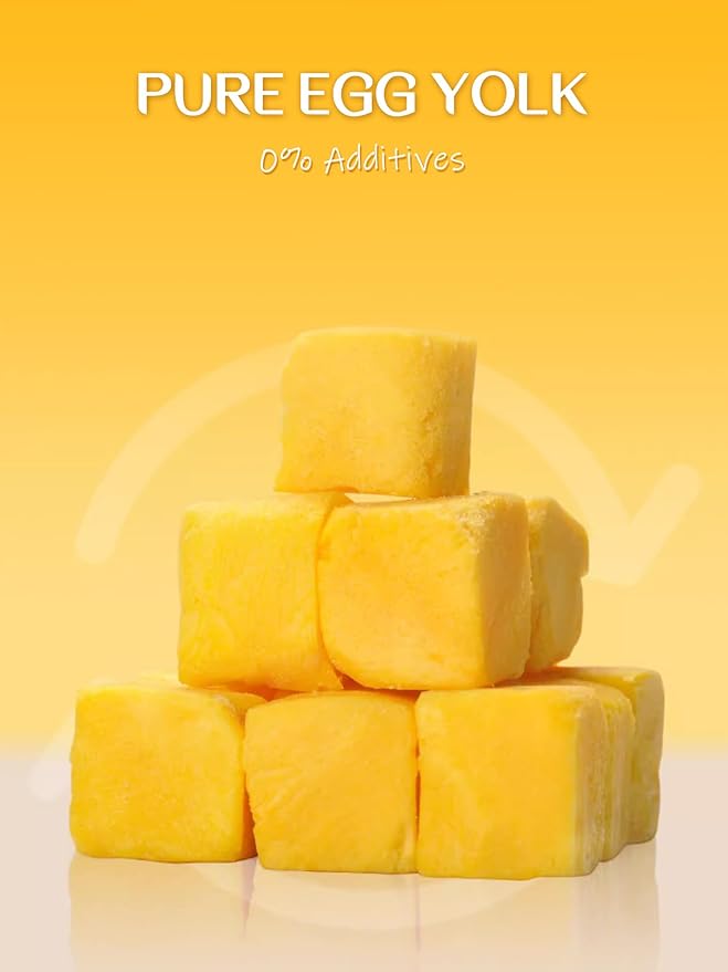 7 OZ Freeze Dried Egg Yolk Treats for Dogs Cats, High Protein Raw Dog Food Topper, Single Fresh Ingredient Treats, Rawhide Free