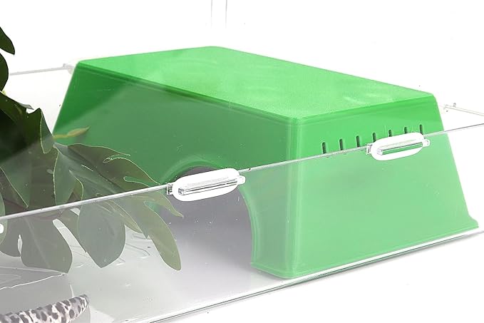 Snake Hide, Leopard Gecko Tank Accessories for Reptile Ball Python Crested Gecko Lizard Bearded Dragon - GreenHideL