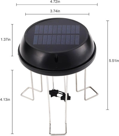 Bird Bath Solar Swing Device, Stainless Steel Bird Bath Bubble Device, Suitable for Garden Ponds, Pool Scenery, Oxygen and Water Enhancers