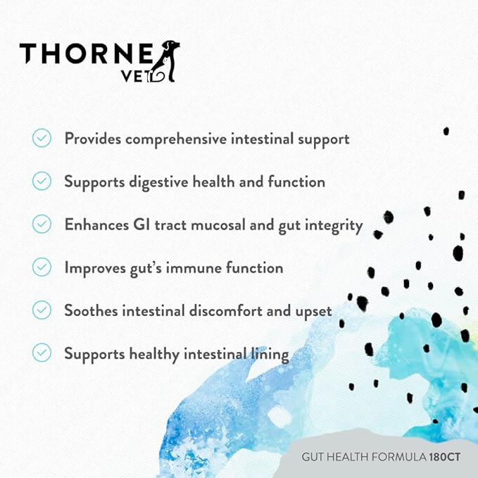ThorneVET Gut Health Formula – Gastrointestinal Support for Dogs, Cats & Horses, 180 Soft Chews