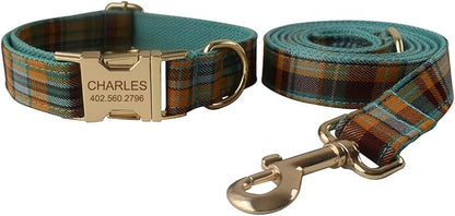 Custom Dog Collar with Names and Phone Number Engraved, Puppy Tags Personalized for Small Medium Large Pets