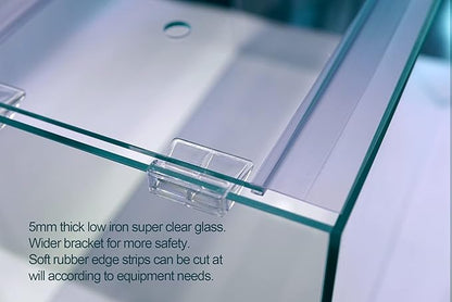 Ultra Clear Rimless Aquarium Tank 6-60 gallons Low Iron Glass (21Gal - Top Glass Canopy)