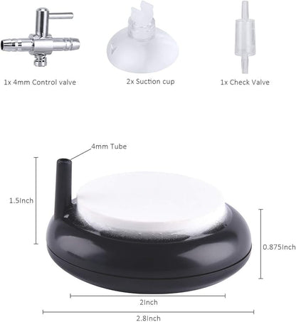 Carefree Fish Aquarium Nano Air Stone Disk Fish Tank Bubble Stone Disc 1.4/2/4/6/8 Inch