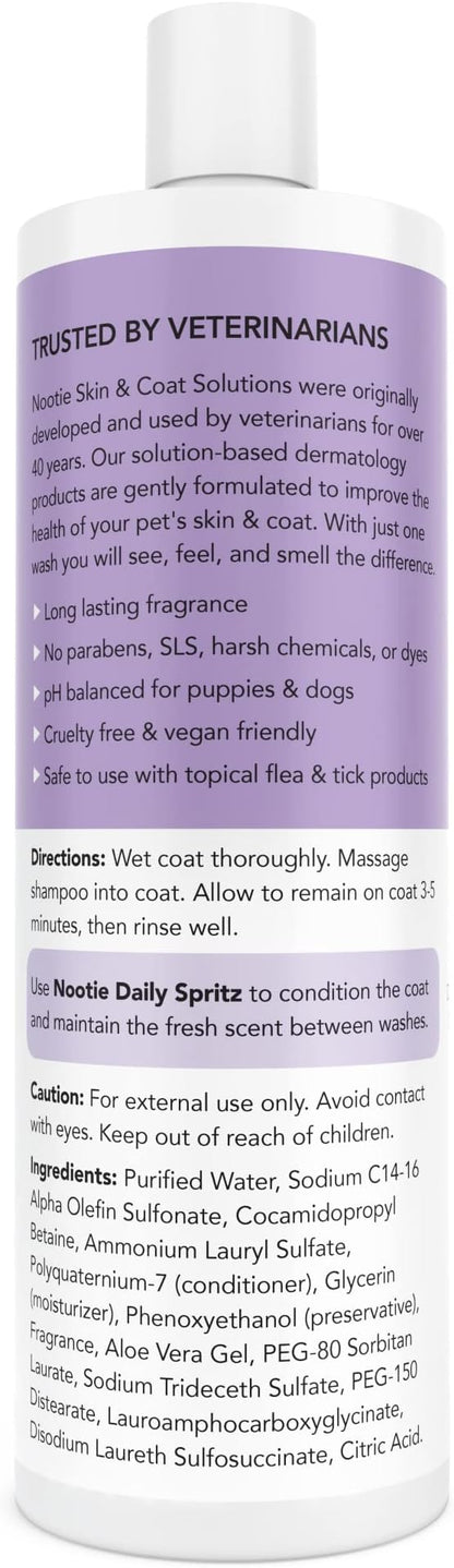 Nootie - Pet Shampoo for Sensitive Skin - Revitalizes Dry Skin & Coat - Natural Ingredients - Gentle Dog Shampoo - Cleans & Conditions 16 oz