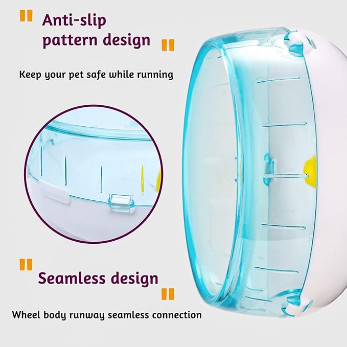 6.9 Inch Hamster Running Wheel, Silent Hamster Exercise Wheels, Mount on Hamster Cage, for Dwarf Hamster, Pet Mouse, Mice