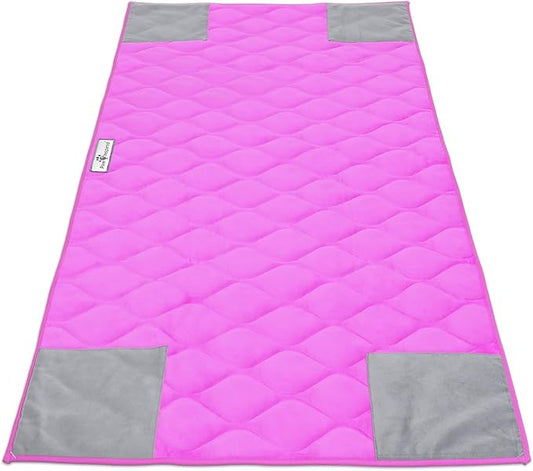 Paw Inspired PopCorner Guinea Pig Cage Liners | Washable Fleece Bedding or Pet Bed Mat for Small Animals | Super Absorbent Pee Pad with Reinforced Corners and Waterproof Bottom (C&C 2x4, Pink)