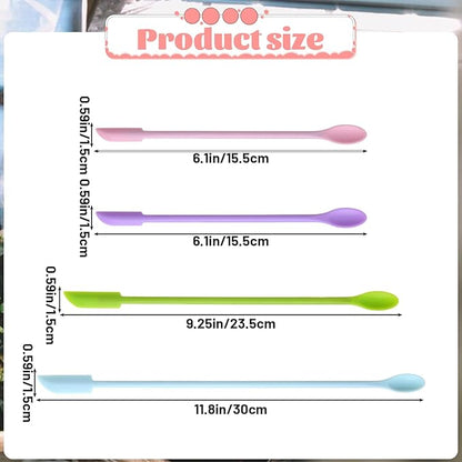 4Pcs Reptile Feeding Spoon Crested Gecko Food Mixing Spoon fit Lizard Gargoyle Bearded Dragon