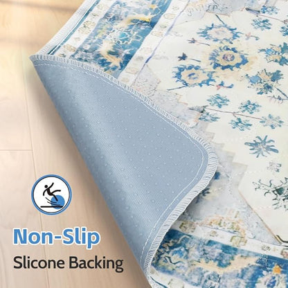 Washable Pee Pads for Dogs 2 Pack Reusable Puppy Training Pads 24"x18" Super Absorbent Waterproof Dog Training Pads, Non-Slip Potty Pads Whelping Pads Litter Mat Pet Supplies Blue