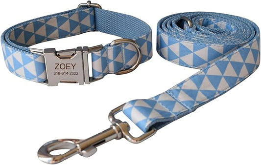 Custom Dog Collar with Names and Phone Number Engraved, Puppy Tags Personalized for Small Medium Large Pets