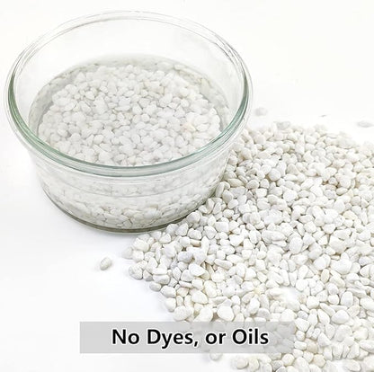 10LB Succulent and Cactus Gravel, 1/5 Inch White Natural Decorative Polished Pebbles for Landscaping, River Rocks for Plants, Vases, Aquariums, Terrarium and Outdoor Gardening