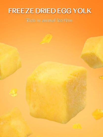 7 OZ Freeze Dried Egg Yolk Treats for Dogs Cats, High Protein Raw Dog Food Topper, Single Fresh Ingredient Treats, Rawhide Free