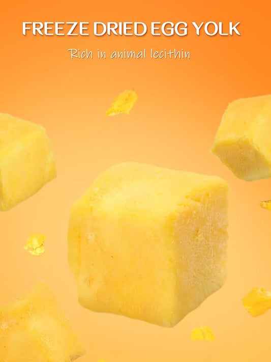 7 OZ Freeze Dried Egg Yolk Treats for Dogs Cats, High Protein Raw Dog Food Topper, Single Fresh Ingredient Treats, Rawhide Free