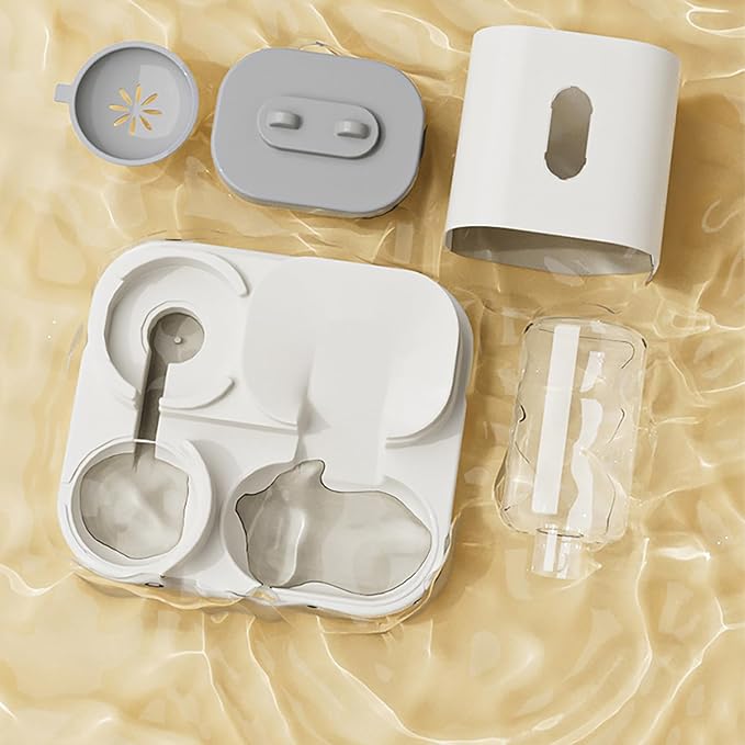 Automatic Pet Feeder and Water Dispenser Set, 2300ML Food Container, 1000ML Water Tank, White