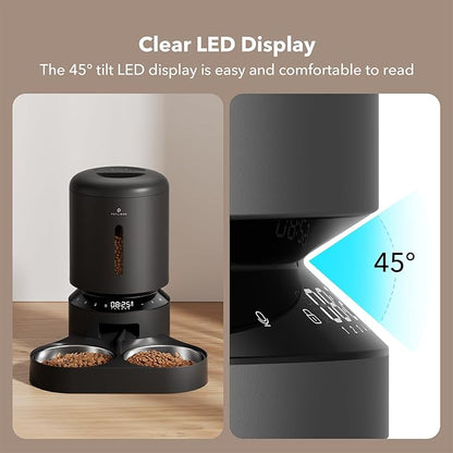 PETLIBRO Automatic Cat Feeder, Automatic Cat Food Dispenser with Freshness Preservation, Timed Cat Feeders with Low Food Sensor for Dry Food, Up to 6 Meals Per Day, Granary Pet Feeder for Cats/Dogs