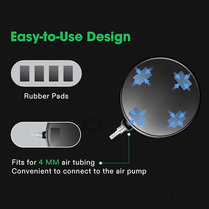 VIVOSUN Air Stones Disc 5 x 5 Inch with Shell for Aquarium, Fish Tank and Hydroponics Air Pump