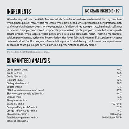 ORIJEN Grain Free Poultry Free High Protein Dry Dog Food Six Fish Recipe 4.5lb Bag