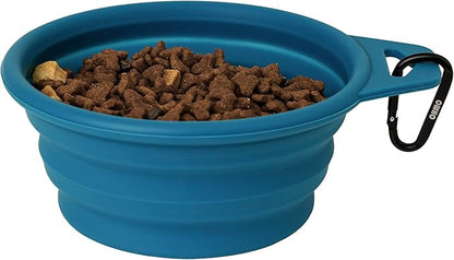 OHMO Large Collapsible Dog Bowls, (2 Pack 27oz/800ml) Premium Silicone Portable Travel Water Food Foldable Bowls Pet Feeding Bowl for Outdoor Camping Hiking