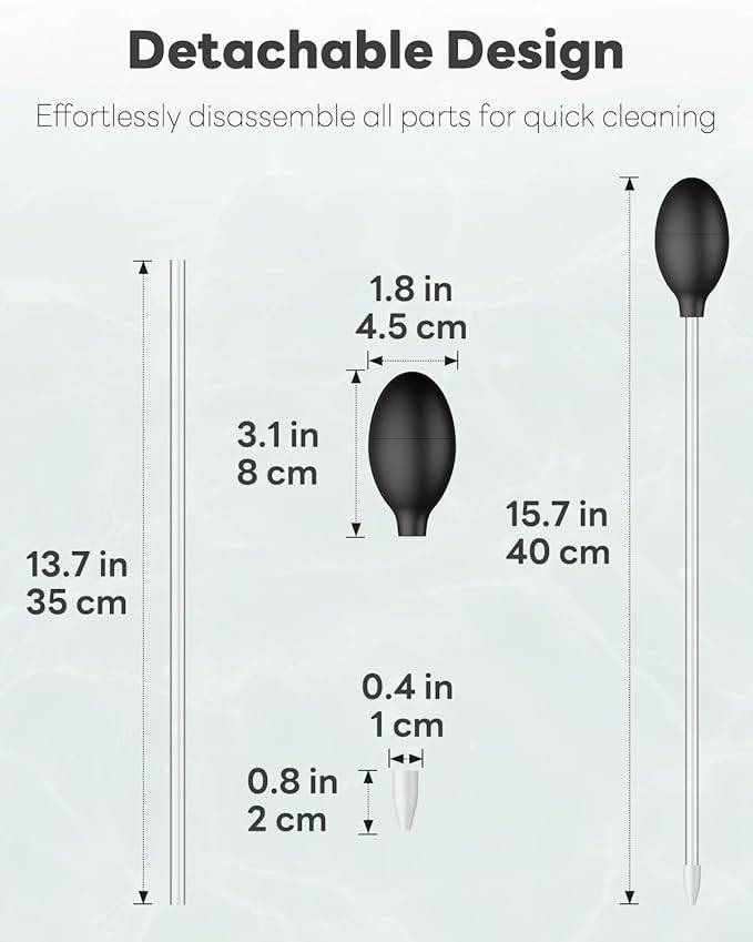 Pawfly Aquarium Coral Feeder - Long Pipette for Coral Food Feeding Tube - Manual Excreta Cleaner - Acrylic Syringe for Reef Marine Fish & Shrimp