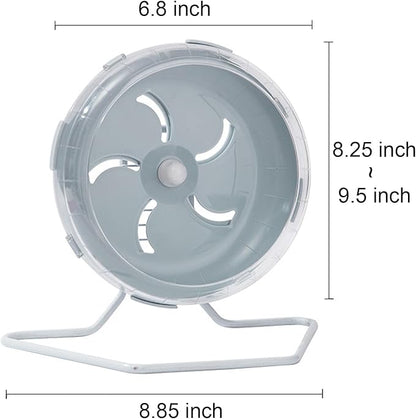 Jeeone Silent Hamster Wheel 7 inch, Hamster Exercise Wheel, Height-Adjustable Hamster Wheel Cage Accessories, Hamster Running Toys Small Animals Exercise Wheels (Blue)