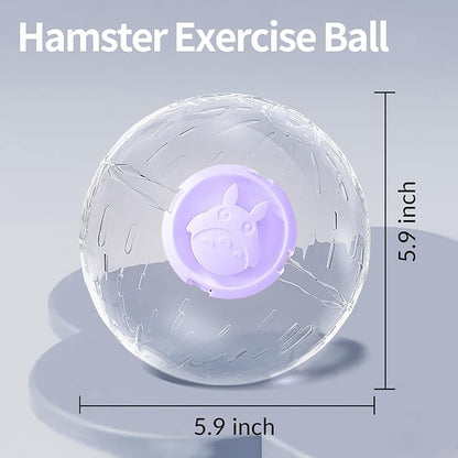 5.9 inch Hamster Ball, Exercise Toys, Running Ball, Clear Plastic Balls, Large Space, Easy to Clean, Hamster Cage Accessories, for Small Hamsters, Syrian Dwarf Hamster, Purple