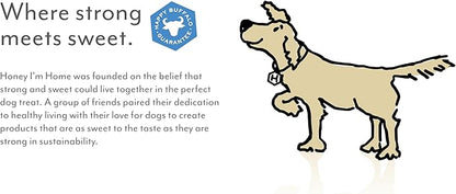 Honey I'm Home, Lung Bites Buffalo Dog Treats, 3.1 Ounces - All Natural, Free Range, Healthy, Grain Free, Honey Coated & Crispy