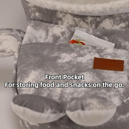 Sugar Glider Travel Pouch Gerbil Hedgehog Portable Travel Carrier Outdoor Hangbag Grey Squirrel Rat Carrier for Small Animal (Grey,Blue,Large)