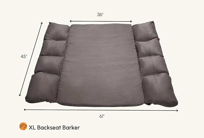 Barker Beds Orthopedic SUV Dog Bed XL Large Dogs - Memory Foam Dog Mattress with Washable Cover - Therapeutic Waterproof Pet Bed for Joint Support - Machine Washable Pet Beds - Made in USA (Charcoal)