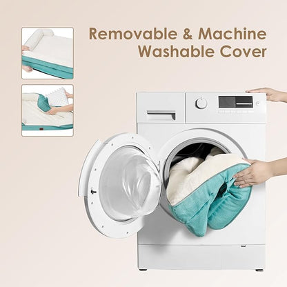 EHEYCIGA Orthopedic Dog Bed for Small Dogs, Waterproof Memory Foam Small Dog Beds with Sides, Non-Slip Bottom and Egg-Crate Foam Medium Pet Couch Bed with Washable Removable Cover, Turquoise Blue