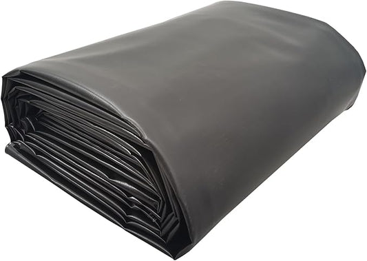Pond Liner 20ft ×30ft HDPE Black Pond Liner Large Garden Pond Liners Flexible Skins Lining for Koi Ponds Fountains Fish Pool Water Gardens 0.3mm/12mil Thickness