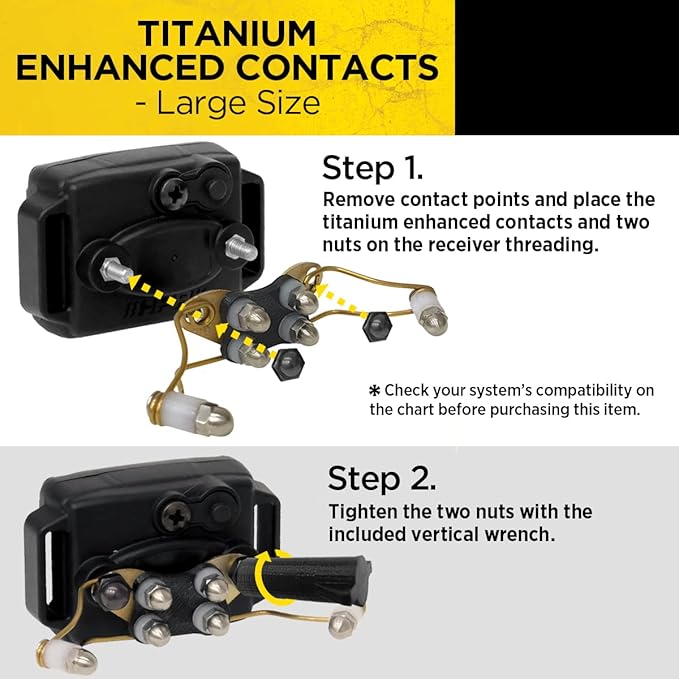 Dogtra Titanium Enhanced Winged Contact Points Large – Female – E-Collar for Dogs Training – Flexi Fin Design for Sensitive Skin & Contact – Fits Most (Not X Series, 200iQ, NoBark, PATHFINDER2)