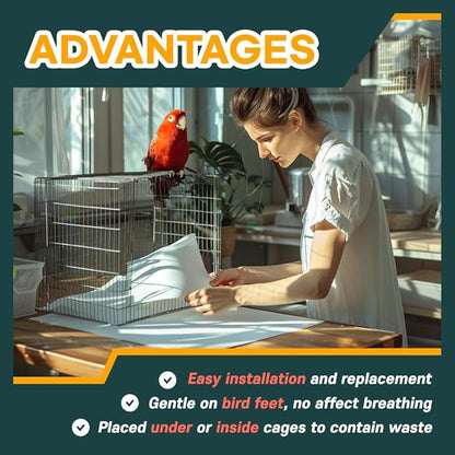 HA SHI Bird Cage Liner - 120 Acid-Free Newsprint Sheets, 31" x 21.5", 5.5 lb - Perfect for Packing, Pet Cages, Non-Toxic & Safe for Birds, Ideal for Crafts, Shipping, Moving