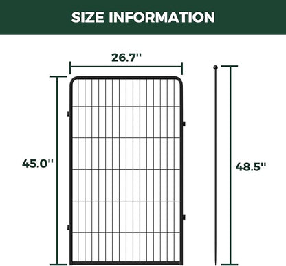 FXW Rollick Unleashed Dog Playpen for Indoor, Yard, RV Camping, 45 inch 2 Panels for Large Dogs, Black│Patented