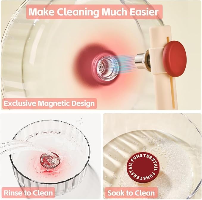 Super Silent Hamster Wheel 8.7 Inch, Magnetic Large Rat Wheel for Chinchilla, Gerbil, Guinea Pig, Cat, Mouse, Sugar Glider and Dwarf, Syrian Hamster Accessories (Tomato Red)