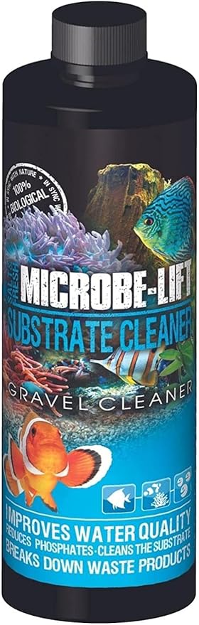 MICROBE-LIFT Professional Gravel & Substrate Cleaner for Freshwater and Saltwater Tanks, 4 Ounces