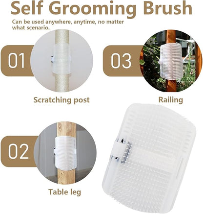 PEEKAB Cat Scratching Post Sisal Scratch Posts for Indoor Cats and Kittens with Tracking Ball Interactive Toys and Hanging Balls 25 Inches Beige