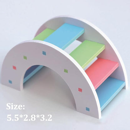 Hamster Wheel, Silent Running Exercise Wheel with Adjustable Stand for Hamster Guinea Pig Gerbil Hedgehog Small Animal Cage Accessories (Clear, 6.9inch)