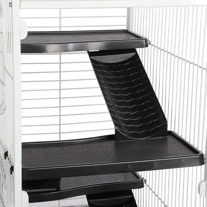 Yaheetech 52-inch Rat Cage Multi Level Rolling Pet Cage for Ferret/Chinchilla/Squirrels/Bunny with Water Bottle, White