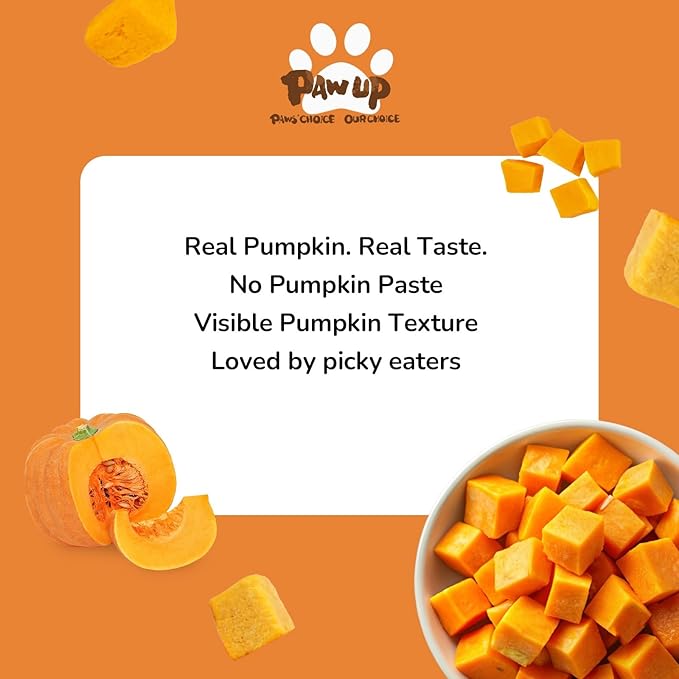 Freeze-Dried Pumpkin Treats for Dogs & Cats – High Fiber, Single Ingredient Natural Snacks for Digestion & Gut Health, Healthy Food Toppers, 1.58 oz