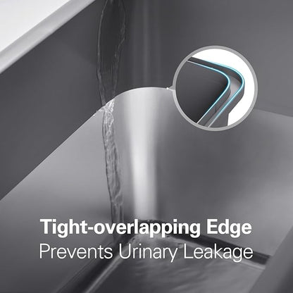 Zarler XXL Stainless Steel Litter Box for Cats, Extra Large Metal Cat Litter Box with Lid, High Sided Non-Stick Design, Leak Proof and Rust Resistant, 28 x 20 x 13 Inches, Grey