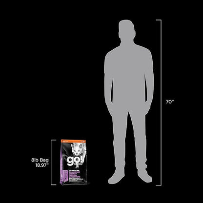 Go! Solutions Carnivore, Grain-Free, Protein Rich Dry Cat Food, Chicken, Turkey and Duck Recipe, 8 lb Bag