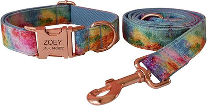 Custom Dog Collar with Names and Phone Number Engraved, Puppy Tags Personalized for Small Medium Large Pets